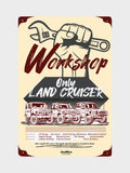 Metallschild - LAND CRUISER WORKSHOP