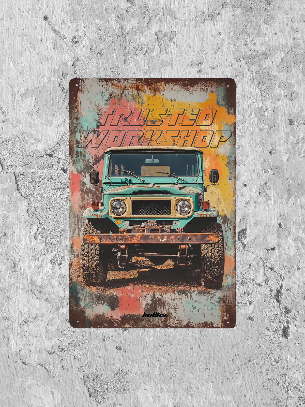 Metallschild - TRUSTED WORKSHOP